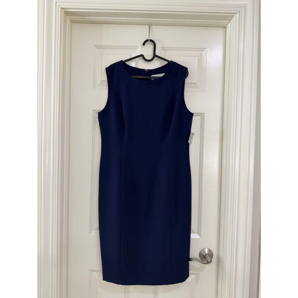 kasper women blue dress size 10 NEW WITH TAG
